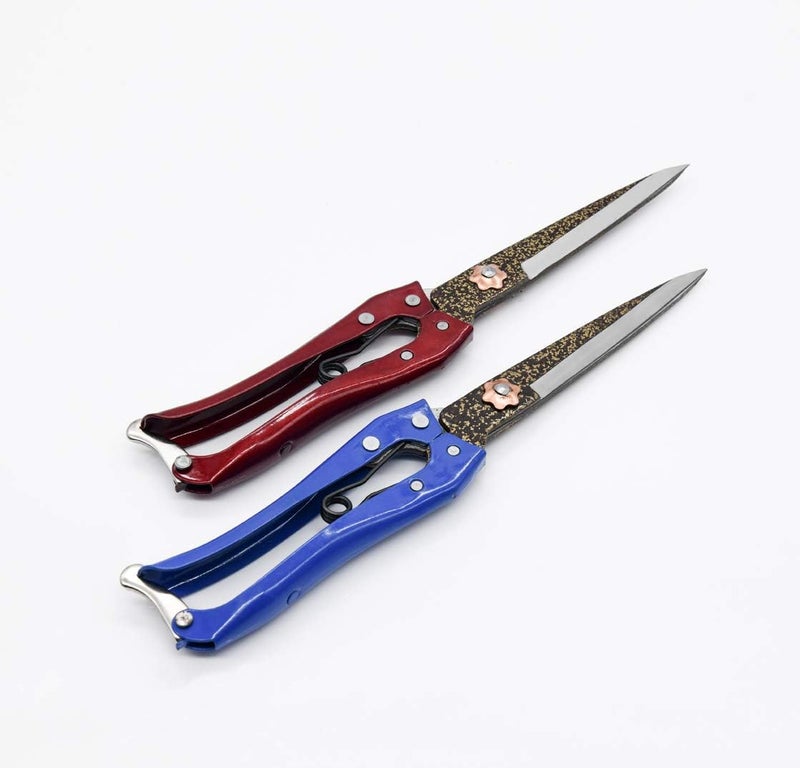 LCDCM Grass Shear Sheep Shear Alpaca Shear - Coated Wear-Resistant Handle, Manganese Steel Double Blade, Strong Spring Suitable For Cattle And Sheep and Horse Hair Hand-Cut (Red 10.2 inches) - Image 5